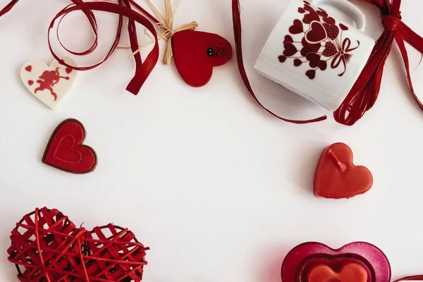 Stijlvolle objecten van liefde voor Valentijnsdag — Stockfoto