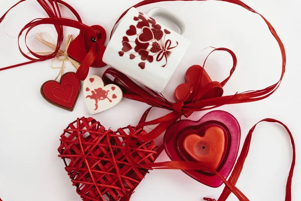 Stijlvolle objecten van liefde voor Valentijnsdag — Stockfoto