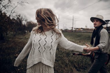 Romantik hipster Çift