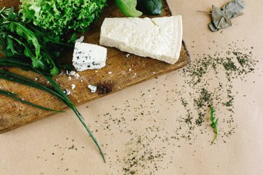 lezzetli taze salata roka ıspanak