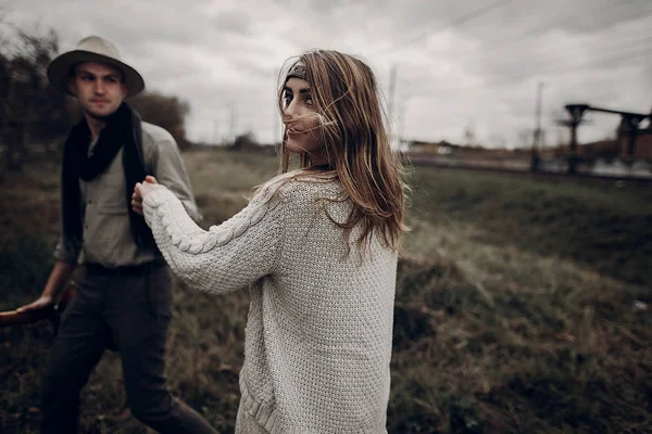 Romantik hipster Çift