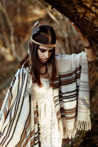 Native indian american woman — Stock Photo, Image