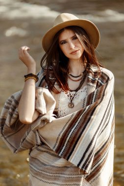 güzel kadın hipster portre