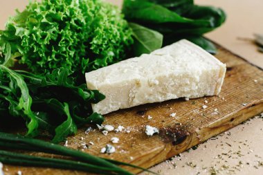 lezzetli taze salata roka ıspanak