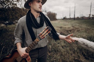 Romantik hipster Çift