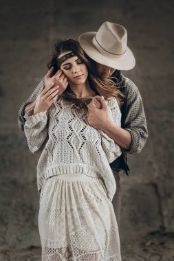 şık hipster Çift