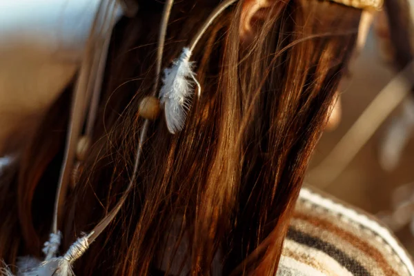 Native indian american woman — Stock Photo, Image