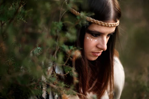 Native indian american woman — Stock Photo, Image