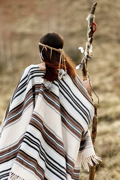 Native indian american woman — Stock Photo, Image