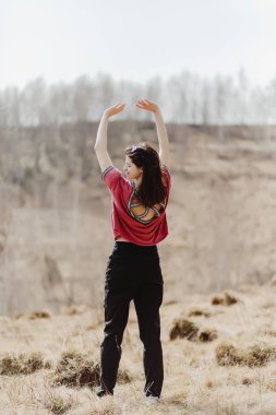 mutlu şık hipster kadın