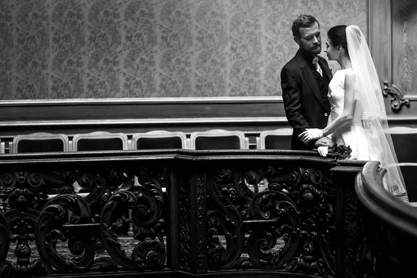 Splendida sposa e sposo elegante — Foto Stock