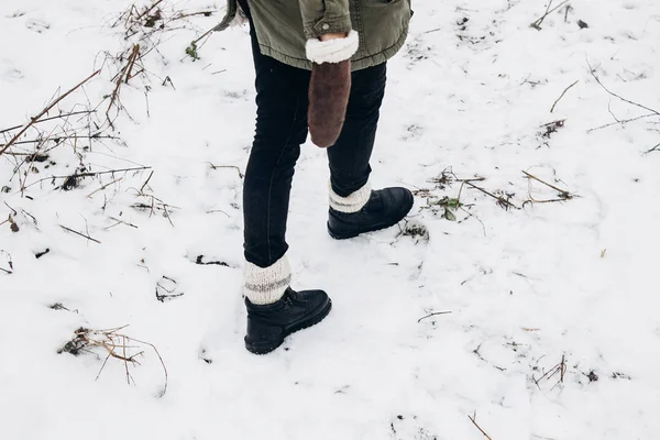 Stijlvolle hipster reiziger — Stockfoto