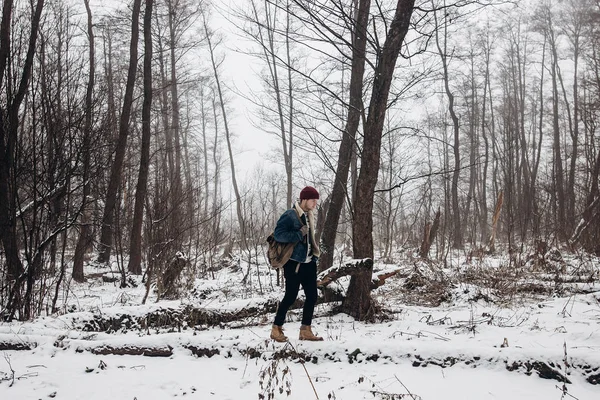 Homem hipster elegante — Fotografia de Stock