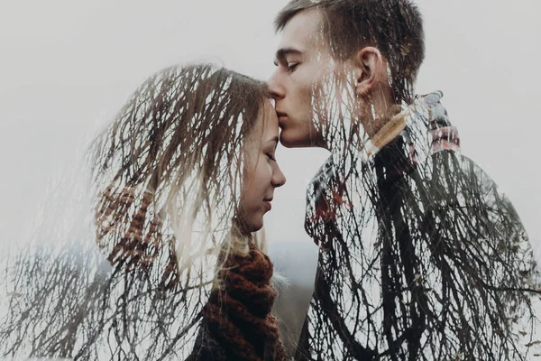 Stylish hipster couple — Stock Photo, Image