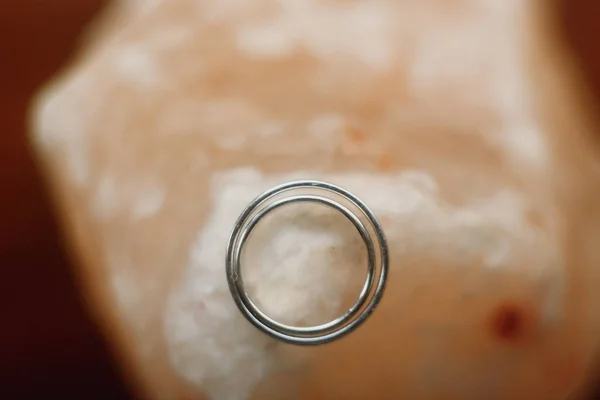 情侣银的结婚戒指 — 图库照片