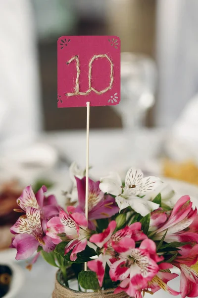 handmade table number