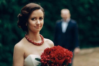 gelinle damat arka plan üzerinde