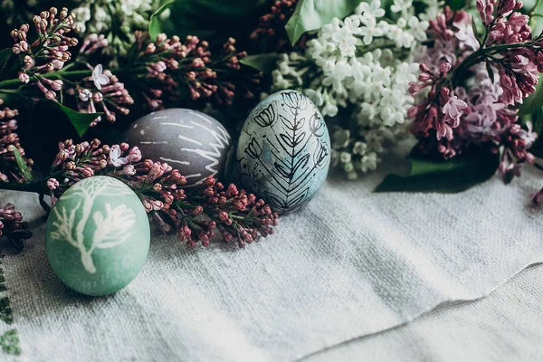 easter eggs with ornaments