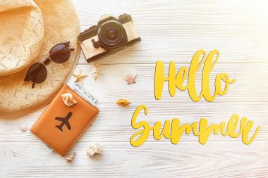 hello summer text clipart