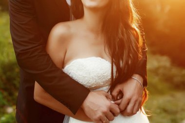 mutlu şık gelin ve damat