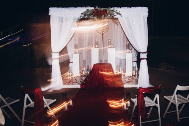 düğün töreni için akşam dekor