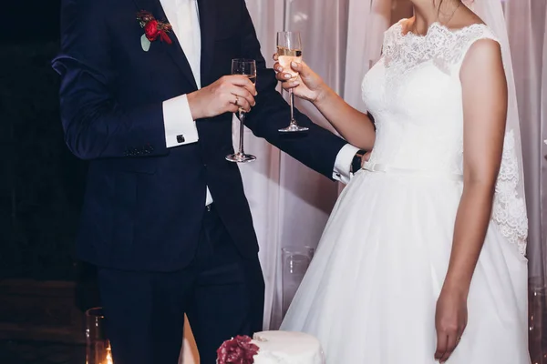 Toasts pour mariée et marié — Photo