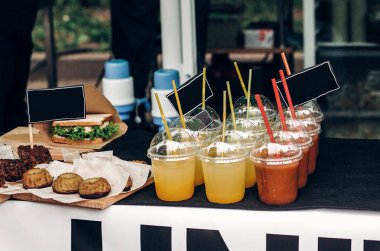 boş kartları ile renkli limonata 
