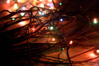 Noel çelengi ışıkları