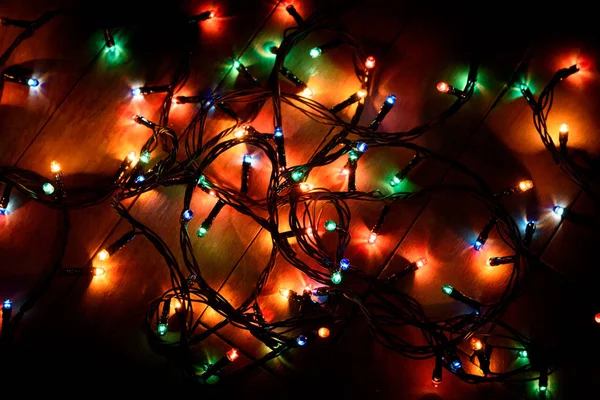Vánoční věnec světla — Stock fotografie