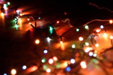 Retro Noel çelenk ışıkları