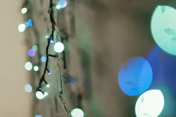 Luces azules de Navidad — Foto de Stock