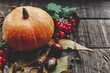 Kabak yapraklar, fındık ve çilek ile 