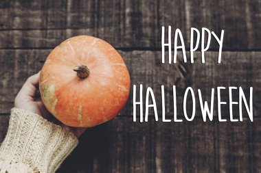 Kabak tutan süveterin içinde el 