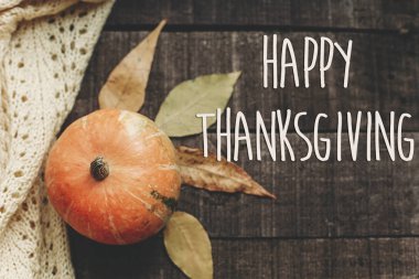 Mutlu Şükran günü kartı