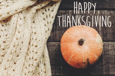 Mutlu Şükran günü kartı