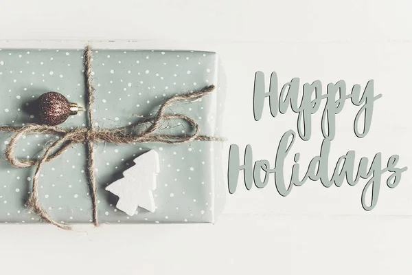 Happy Holidays tekst — Zdjęcie stockowe