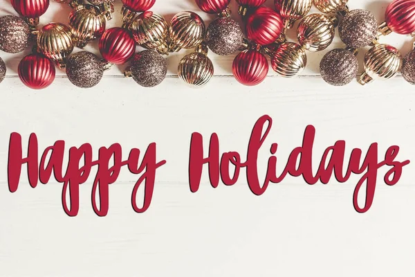 Happy Holidays tekst — Zdjęcie stockowe