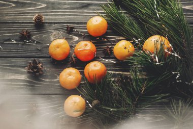 mandalina anason yıldız ve çam kozalakları