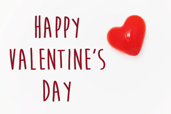 Šťastný Valentýna Text Podepsat Šťastný Valentines Koncept Červené Srdce Balonového — Stock fotografie