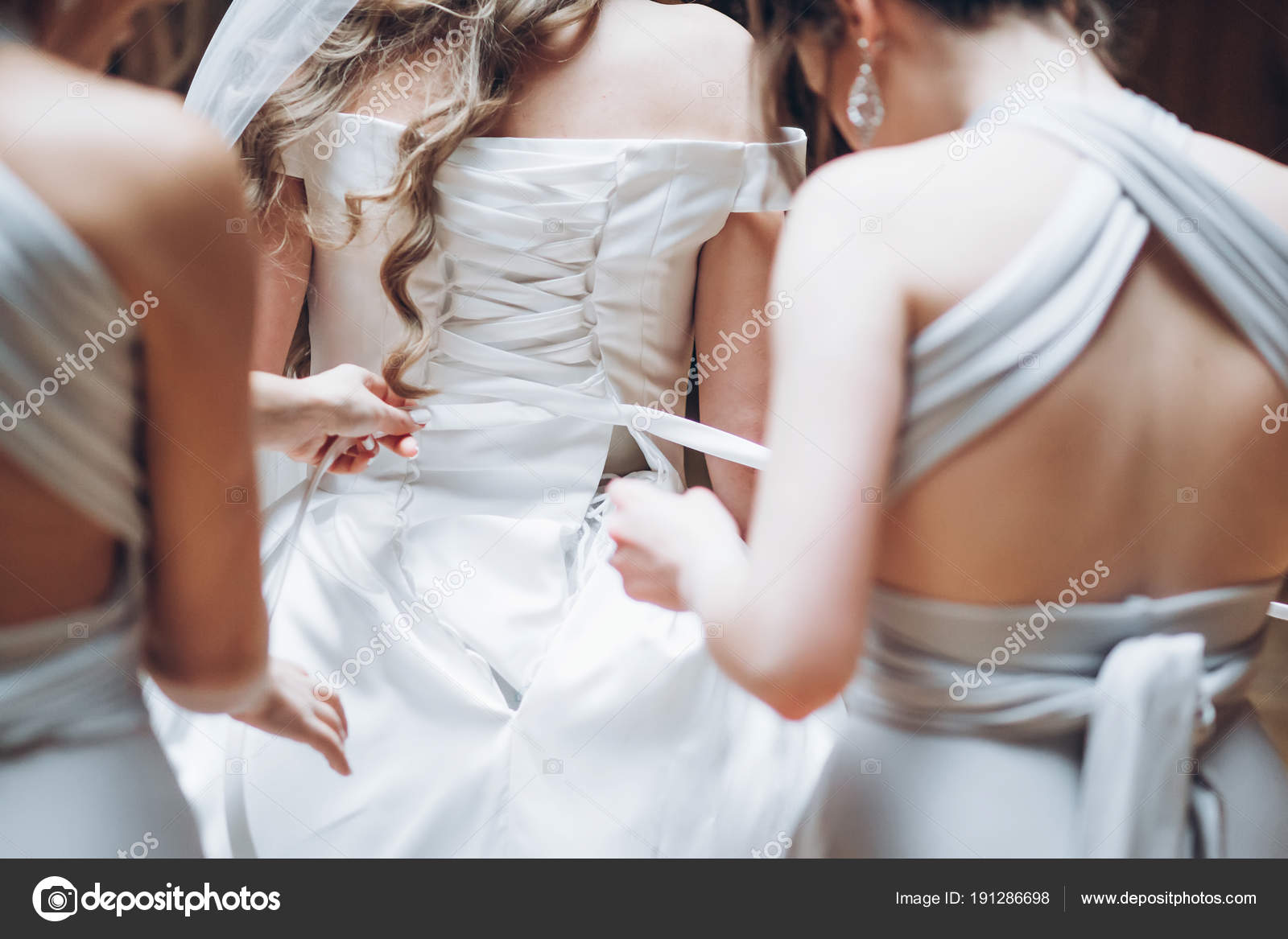 dressing the bride