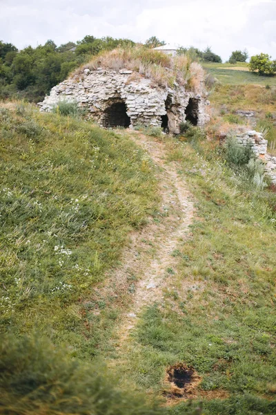 Anciennes Ruines Château Skala Podilskyi Ukraine Destruction Des Murs Pierre — Photo