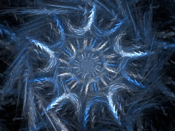 Çevresinde birçok küçük kıvrımlı buz yarı saydam spiral şeklinde soyutlama