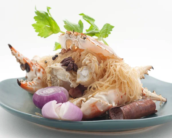 Pratos da Tailândia e China cozinha internacional em restaurante — Fotografia de Stock