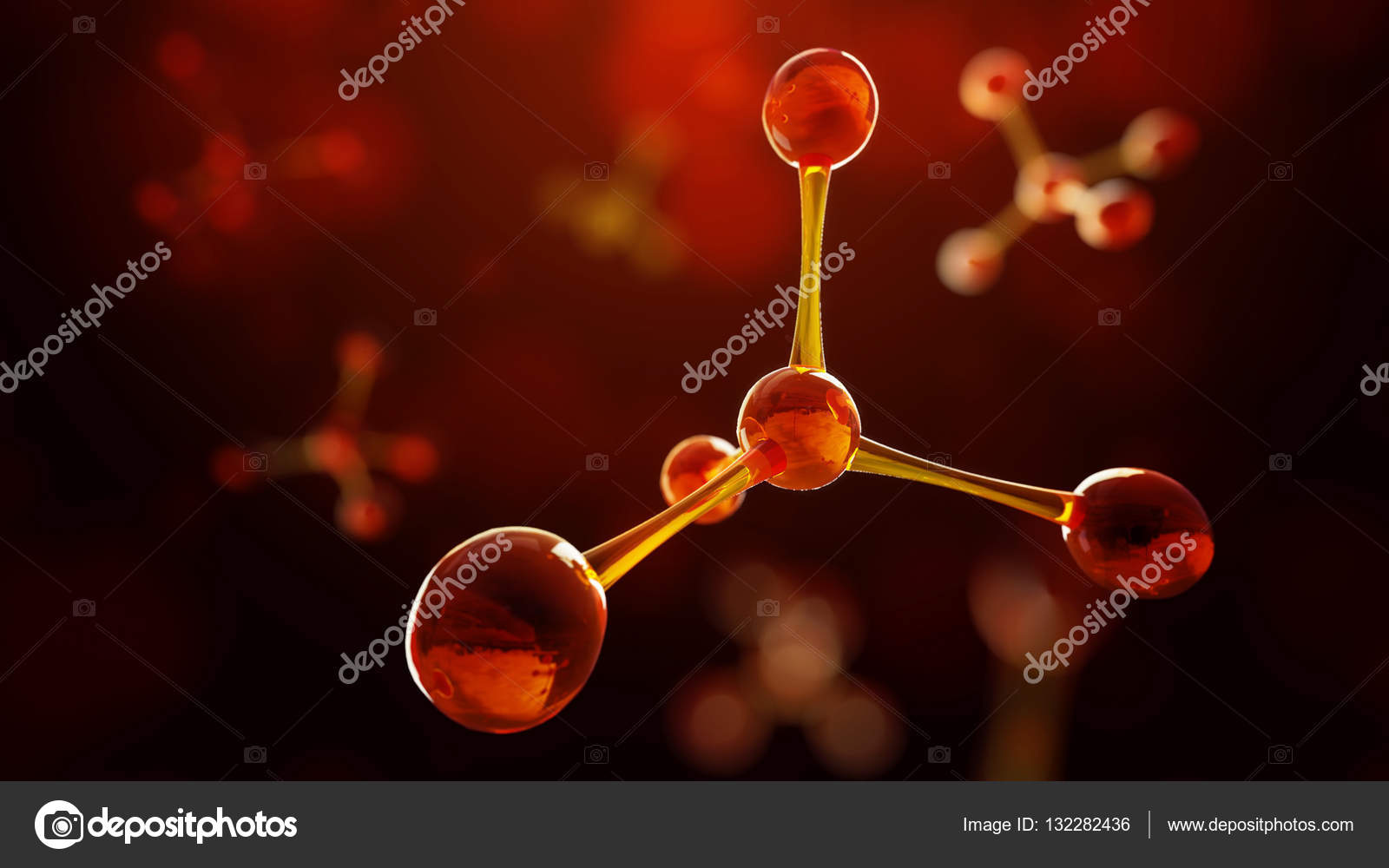 3d illustration of molecule model Stock Photo by ©egorovartem 132282436