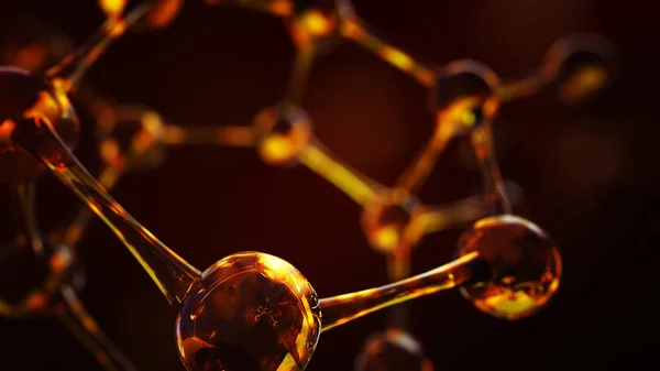 3D-Abbildung des Molekülmodells — Stockfoto