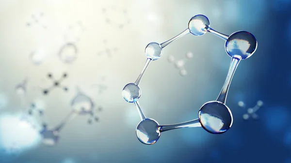 3d иллюстрация модели молекулы — стоковое фото