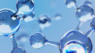 Bilim arka plan atomları ve molekülleri ile