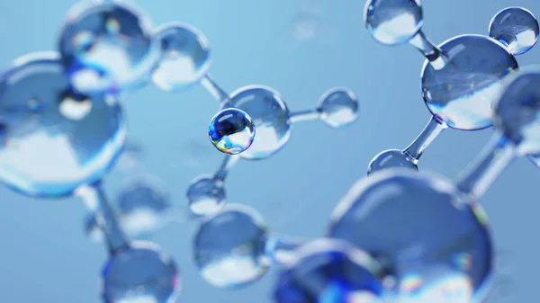 Sfondo scientifico con molecole e atomi — Foto Stock