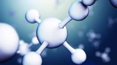 molekül modeli 3D Illustration. Bilim veya tıbbi geçmişi
