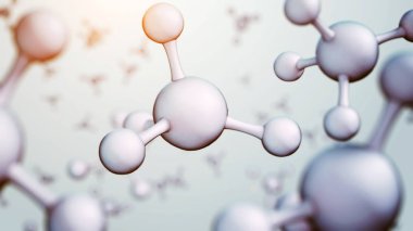 molekül modeli 3D Illustration. Bilim veya tıbbi geçmişi
